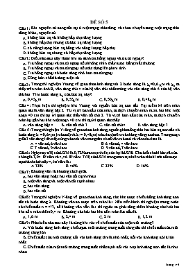 Đề ôn thi THPT Quốc gia môn Vật lý - Đề số 5